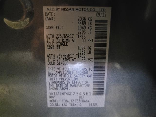 Photo of 2016 Gun Metallic Nissan Rogue
