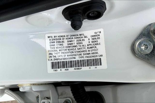 Photo of 2019 Platinum White Pearl Honda Civic