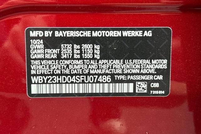 Photo of 2025 Vegas Red Metallic BMW i4 Gran Coupe