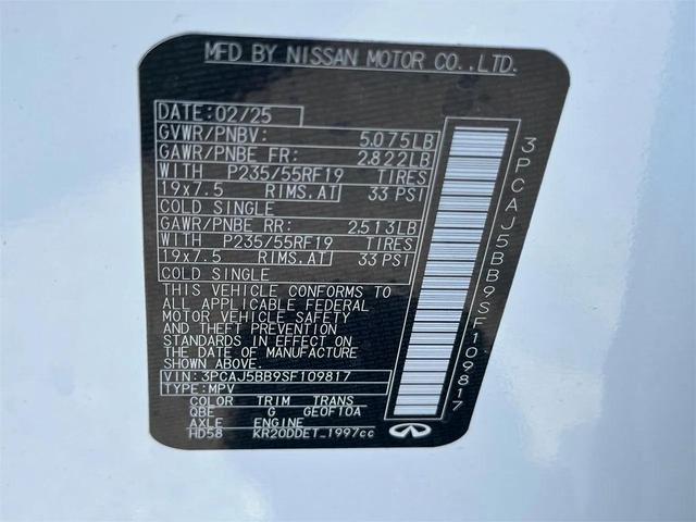 Photo of 2025 Radiant White INFINITI QX50