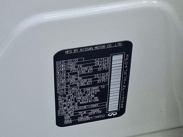 Photo of 2022 Majestic White INFINITI QX55