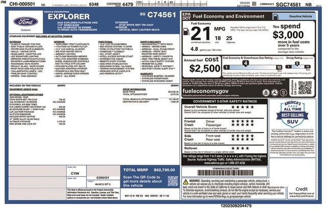 Photo of 2025 White Ford Explorer