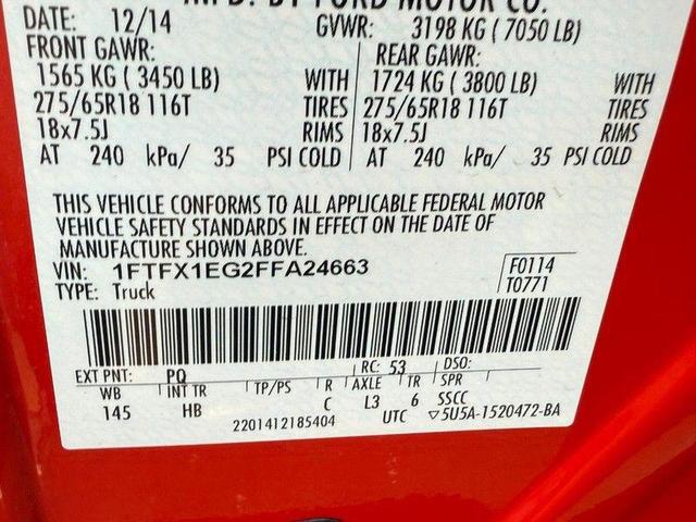 Photo of 2015 Race Red Ford F-150