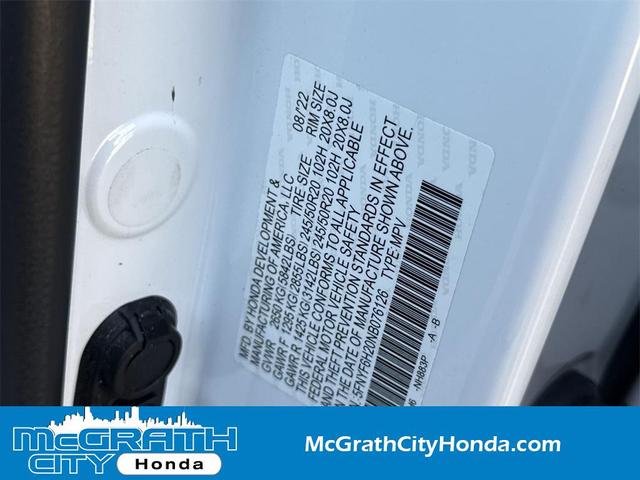 Photo of 2022 Platinum White Pearl Honda Pilot