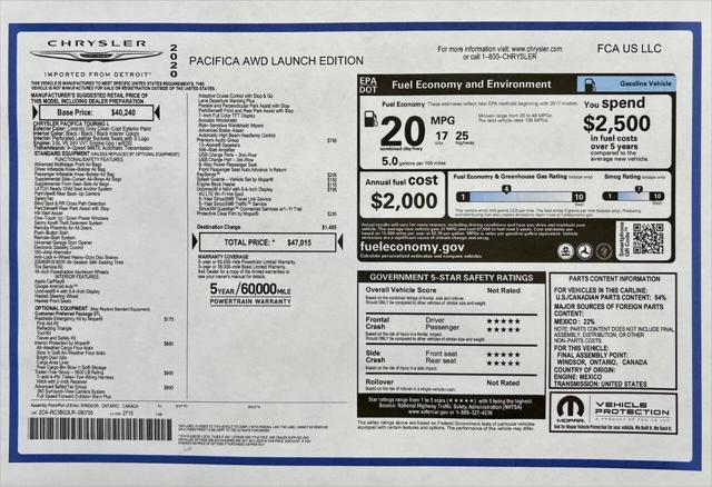 2020 Chrysler Pacifica