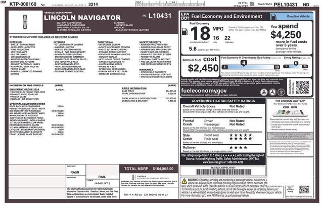 Photo of 2023 Infinite Black Metallic Lincoln Navigator