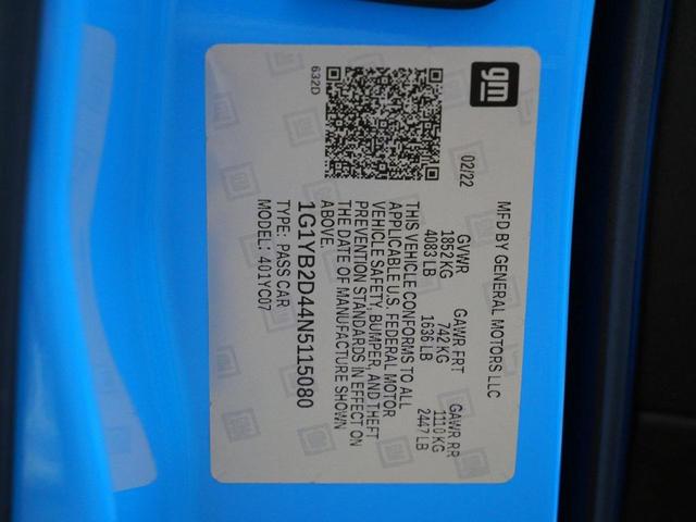 Photo of 2022 Rapid Blue Chevrolet Corvette
