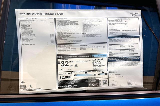 Photo of 2025 Icy Sunshine Blue Metallic MINI Hardtop