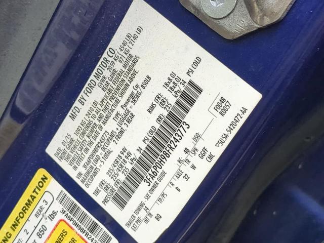 Photo of 2015 Deep Impact Blue Ford Fusion