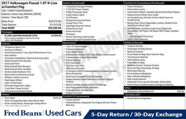 Photo of 2017 Urano Gray Volkswagen Passat