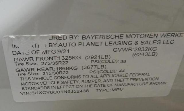 Photo of 2022 Alpine White BMW X6