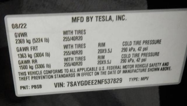 Photo of 2022 Black Tesla Model Y