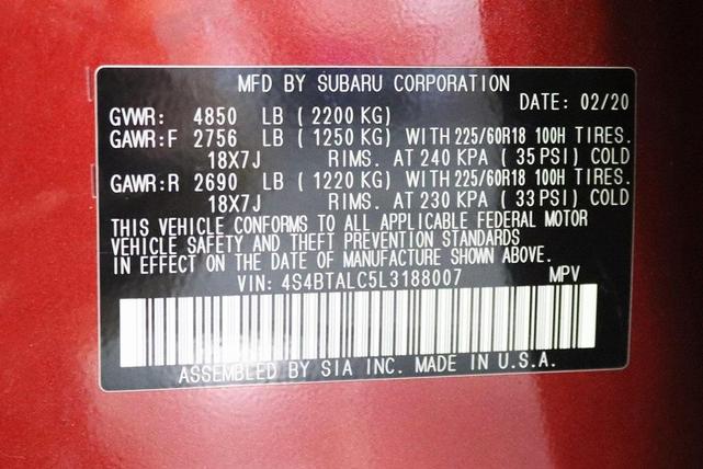Photo of 2020 Crimson Red Pearl Subaru Outback