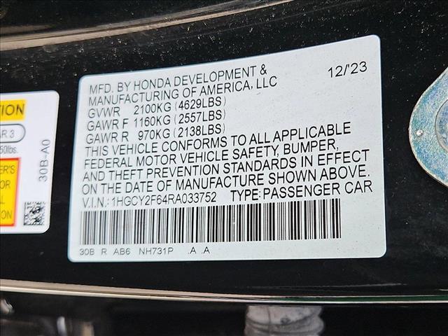Photo of 2024 Crystal Black Pearl Honda Accord Hybrid