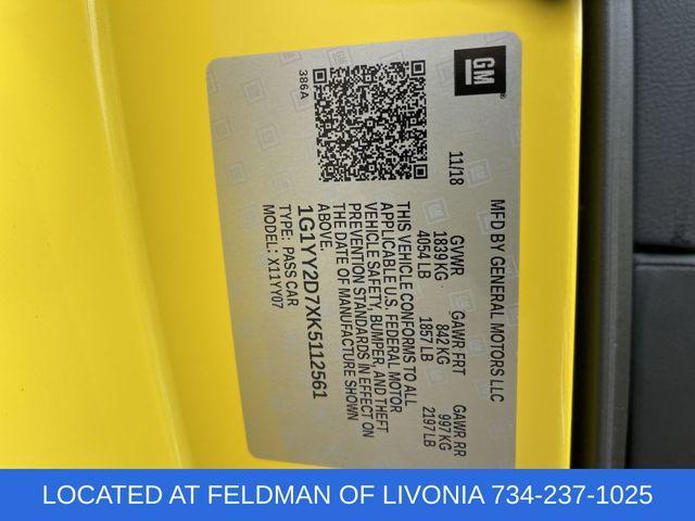 Photo of 2019 Corvette Racing Yellow Tintcoat Chevrolet Corvette