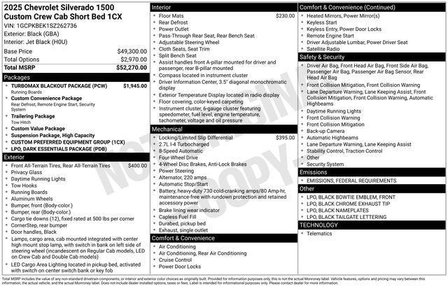 Photo of 2025 Black Chevrolet Silverado 1500