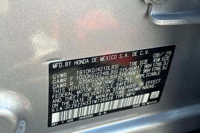 Photo of 2026 Solar Silver Metallic Honda HR-V