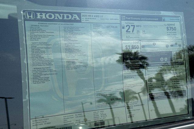 Photo of 2026 Solar Silver Metallic Honda HR-V