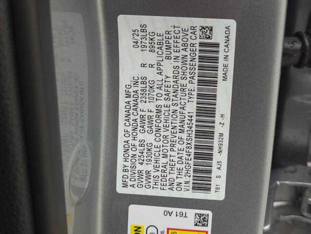 Photo of 2025 Solar Silver Metallic Honda Civic Hybrid
