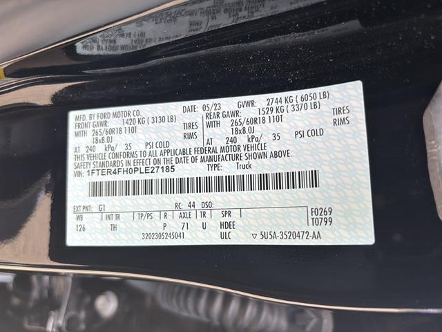 Photo of 2023 Shadow Black Ford Ranger