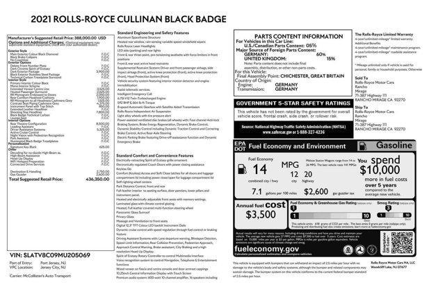 Photo of 2021 Black Rolls-Royce Cullinan