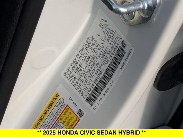 Photo of 2025 Platinum White Pearl Honda Civic Hybrid
