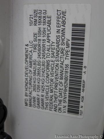 Photo of 2022 Platinum White Pearl Honda Pilot