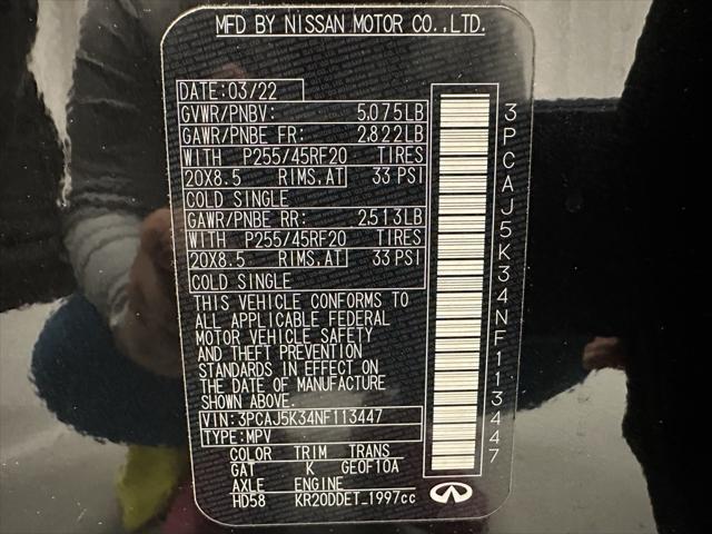 Photo of 2022 Mineral Black INFINITI QX55