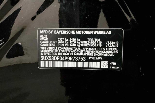 Photo of 2023 Black Sapphire Metallic BMW X3