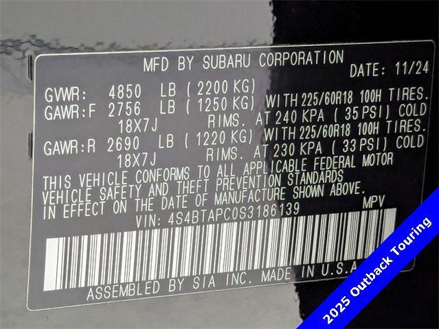 Photo of 2025 Crystal Black Subaru Outback