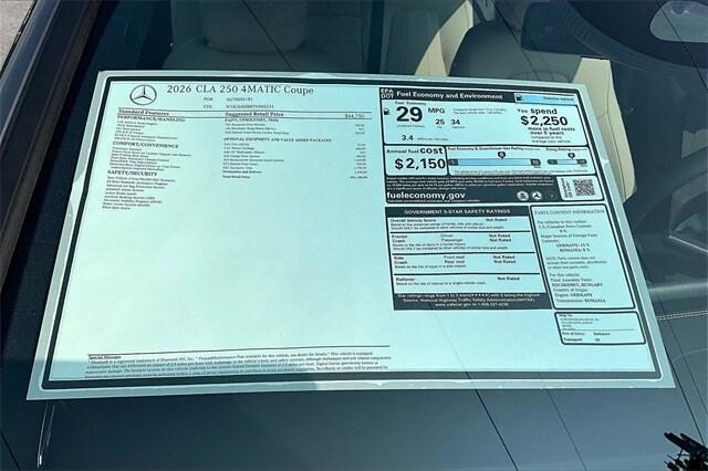 Photo of 2026 Mountain Gray Mercedes-Benz CLA 250