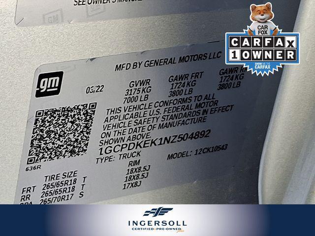Photo of 2022 Silver Ice Metallic Chevrolet Silverado 1500