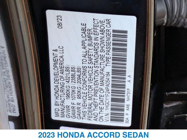 Photo of 2023 BLACK Honda Accord