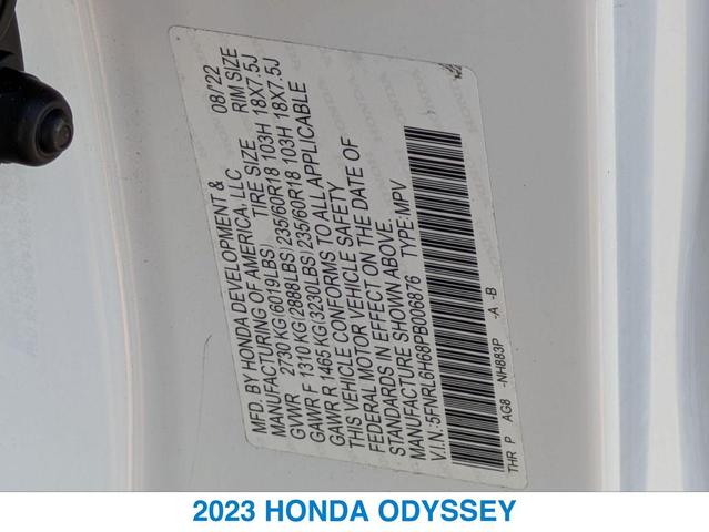 Photo of 2023 WHITE Honda Odyssey