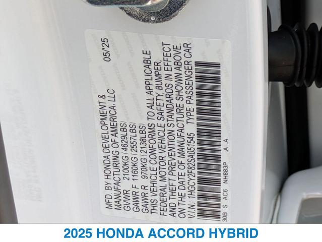 Photo of 2025 Platinum White Pearl Honda Accord Hybrid