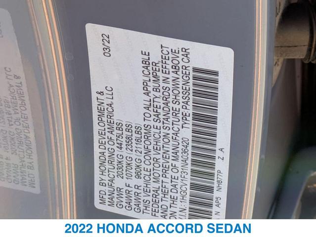 Photo of 2022 GRAY Honda Accord