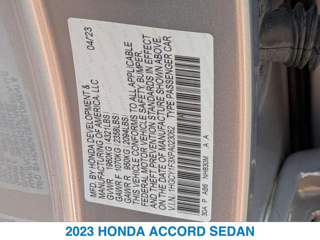 Photo of 2023 SILVER Honda Accord