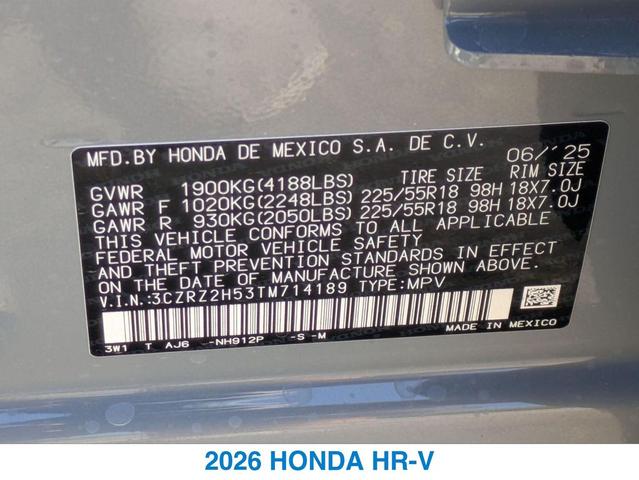 Photo of 2026 Urban Gray Pearl Honda HR-V