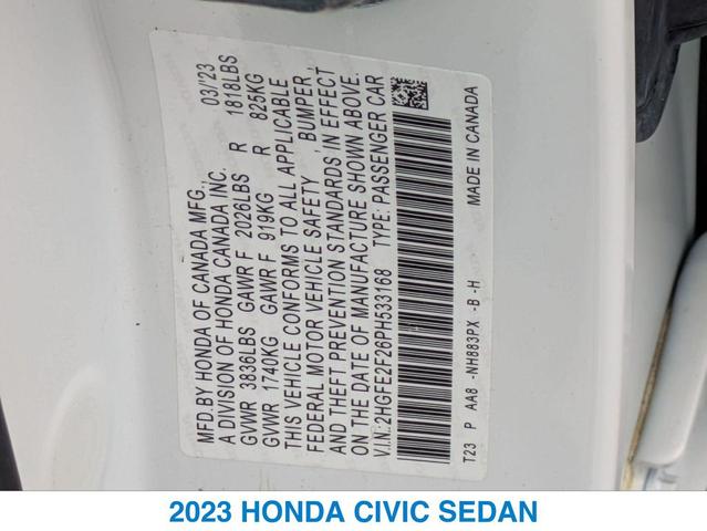 Photo of 2023 WHITE Honda Civic