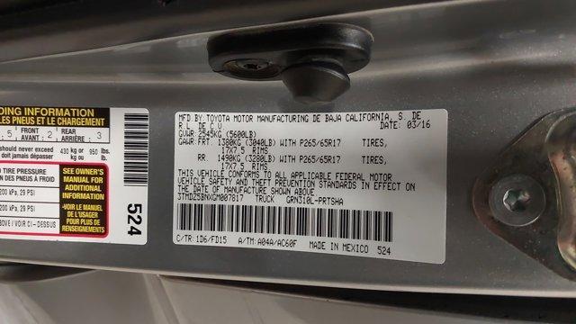 Photo of 2016 Magnetic Gray Metallic Toyota Tacoma