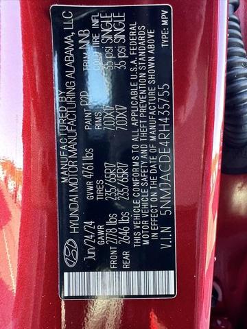 Photo of 2024 Ultimate Red Hyundai TUCSON