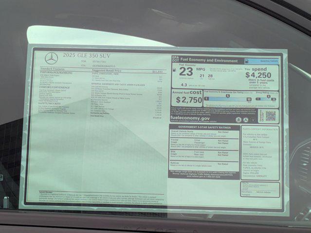 Photo of 2025 Black Mercedes-Benz GLE 350