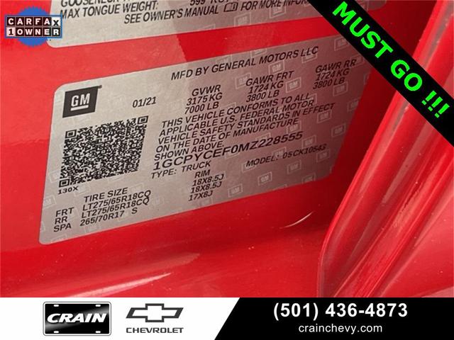 Photo of 2021 Red Hot Chevrolet Silverado 1500