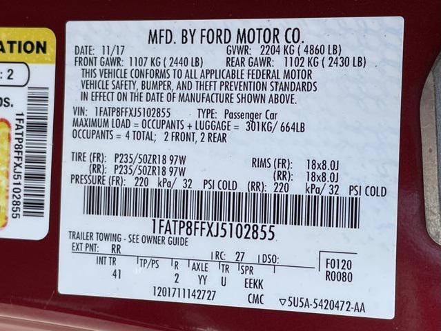 Photo of 2018 Ruby Red Metallic Tinted Clearcoat Ford Mustang