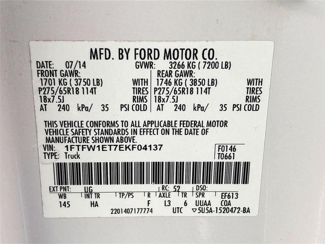 Photo of 2014 White Platinum Metallic Tri-Coat Ford F-150