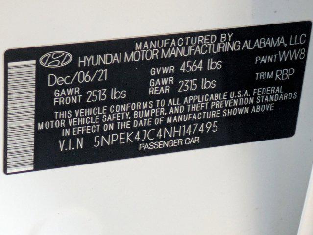 Photo of 2022 Quartz White Hyundai SONATA
