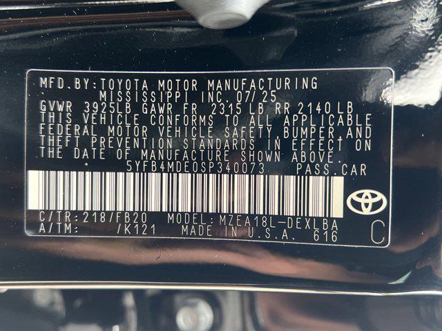 Photo of 2025 Midnight Black Metallic Toyota Corolla