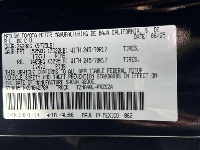Photo of 2025 Black Toyota Tacoma