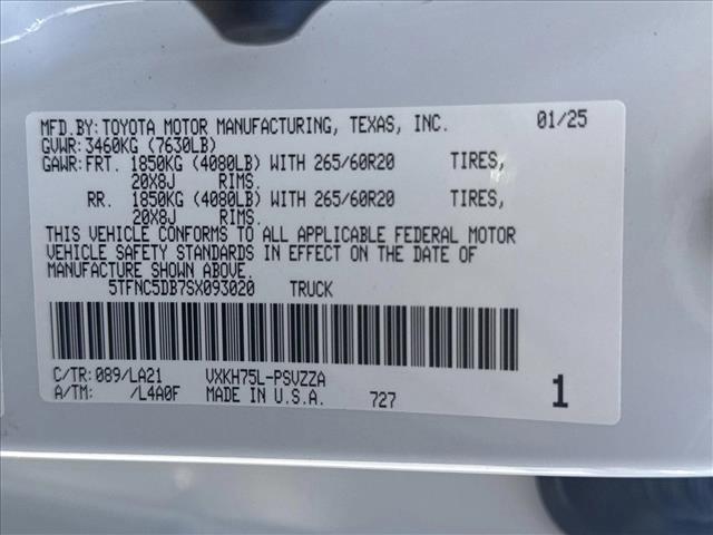 Photo of 2025 Wind Chill Pearl Toyota Tundra Hybrid
