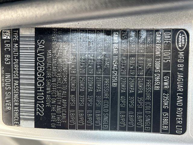 Photo of 2016 Indus Silver Metallic Land Rover Range Rover Evoque
